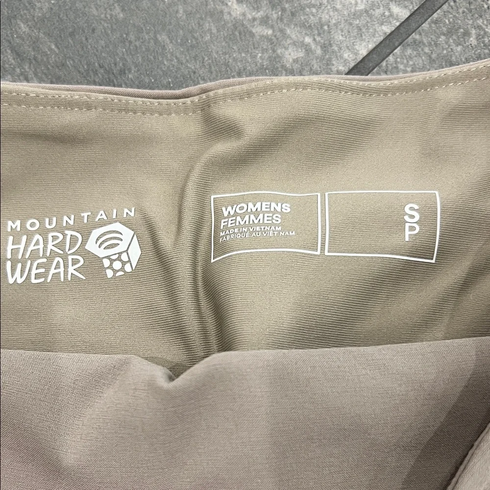 Mountain Hardwear Women's Athletic Shorts — Black & Beige - Picture 2 of 3